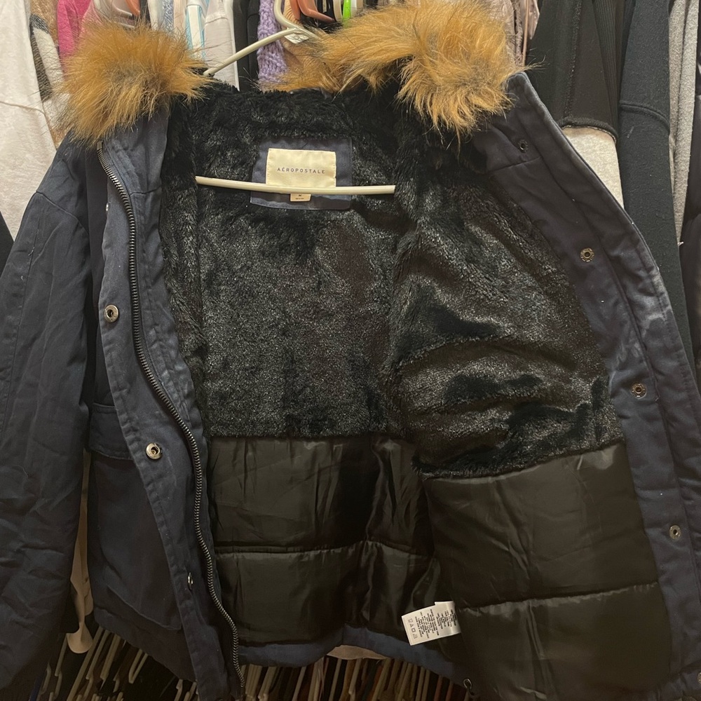 Aeropostale Navy Jacket w/ Hood